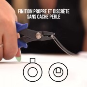 Perles rondes à écraser 3 mm - 2 en 1 - Placage argent fin vieilli x4