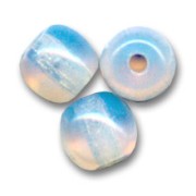 Perles en verre tchèque rondes  3 mm White Opal x50|raw }}