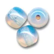 Perles en verre tchèque rondes  3 mm White Opal x50