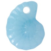 Pendentif coquillage spirale 20x16 mm en pierre gemme teintée - Aqua Jade x1|raw }}