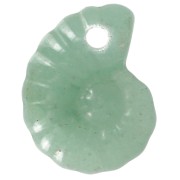 Pendentif coquillage spirale 20x16 mm en pierre gemme - Aventurine x1|raw }}