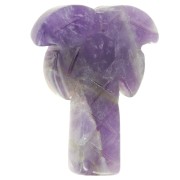 Pendentif palmier 28x22 mm en pierre gemme - Amethyste x1|raw }}