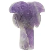 Amethyste - Pendentif palmier 28x22 mm en pierre gemme - Amethyste x1 Pendentif palmier 28x22 mm en pierre gemme - Amethyste x1