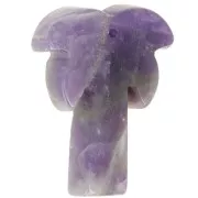 Pendentif palmier 28x22 mm en pierre gemme - Amethyste x1