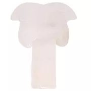 Quartz rose - Pendentif palmier 28x22 mm en pierre gemme - Quartz rose x1 Pendentif palmier 28x22 mm en pierre gemme - Quartz rose x1