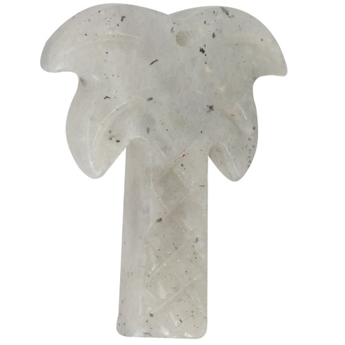 Pendentif palmier 28x22 mm en pierre gemme - Labradorite x1