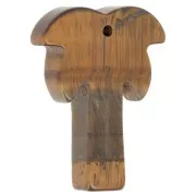 Pendentif palmier 28x22 mm en pierre gemme - Oeil de tigre x1