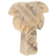 Pendentif palmier 28x22 mm en pierre gemme - Agate crazy x1