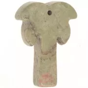 Pendentif palmier 28x22 mm en pierre gemme - Unakite x1