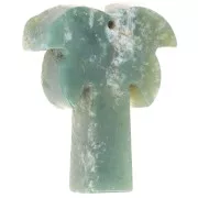 Pendentif palmier 28x22 mm en pierre gemme - Agate Indienne x1