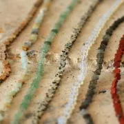 Perles fleur 6 mm en pierre gemme - Labradorite x 38cm