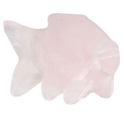 Pendentif poisson 20x31 mm en pierre gemme - Quartz rose x1
