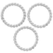 Anneau fermé rond torsadé 13x1.8 mm - Argent 925 x1|raw }}
