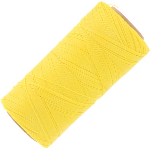 Bobine de fil ciré Linhasita pour micro macramé 0.35 mm - Yellow (37) x448m