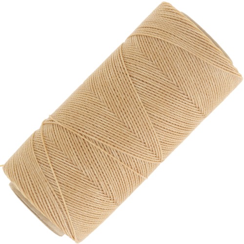 Bobine de fil ciré Linhasita pour micro macramé 0.75 mm - Golden Beige (602) x228m