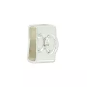 Poussoir attache breloque pour lacet 5 mm en Argent 925 x1