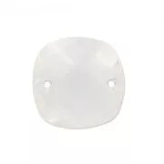 Intercalaire facetté 2 trous carré 10 mm Cristal de Roche x1