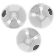 Perles rondes 8 mm avec un trou de 2 mm - Argent 925 x5