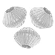 Perles toupies aplaties striés 6x5 mm - Argent 925 x10|raw }}