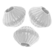 Perles toupies aplaties striés 6x5 mm - Argent 925 x10