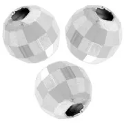 Perles rondes facettées - boule à facettes 6 mm - Argent 925 x6