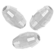 Perles ovales facettées - boule à facettes 8x5 mm - Argent 925 x10|raw }}