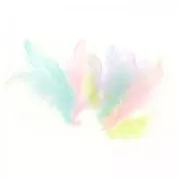 Assortiment de plumes de coq 7 cm Pastel x20