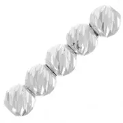 Perles rondes striées diamantées 3 mm - Argent 925 x25