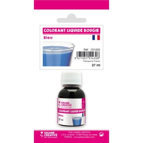 Colorant liquide pour bougie Bleu x27ml