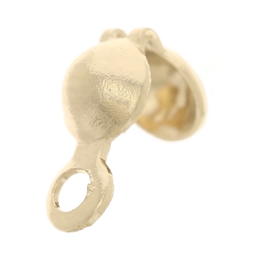 Caches noeud 4 mm avec anneau fermé - Plaqué or 3 microns x4