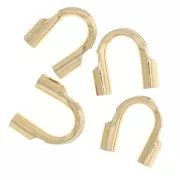 Protections pour fil cablé 0.7 mm - Plaqué or 3 microns x6