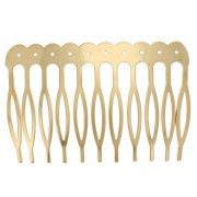 Barrette peigne à cheveux 38x58 mm - Doré à l'or fin x1