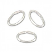 Anneaux ouverts ovales demi-ronds 4,5x2,5x1,3 mm en Argent 925 x10|raw }}