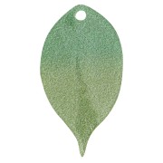 Pendentif feuille 26x14 en résine - Dégradé Vert - Vert foncé x1