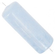 Perles tube droit 20x8 mm en acrylique translucide - Marbré Bleu glacier x10