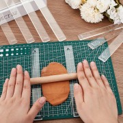 Bâtons de guidage acrylique pour pâte polymère - 2 mm à 6 mm - Transparent x10