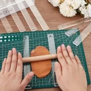 Cales pour étaler la pâte polymère - 2 mm à 6 mm - Transparent x10