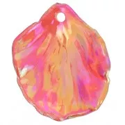 Sequins pétales de fleurs incurvés 20x17mm en acrylique transparent - Rouge AB x12