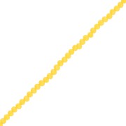 Perles rondelles facettées - rondes aplaties - 3.5x3 mm Jaune Opaque x37cm