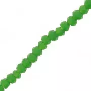 Perles rondelles facettées - rondes aplaties -2.4x1.7 mm Palace Green Opal x34cm