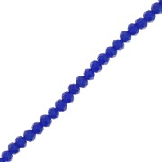 Perles rondelles facettées - rondes aplaties - 4.5x3.5 mm Cobalt Opaque x41cm|raw }}