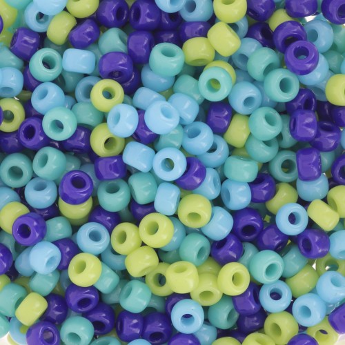 Mix de rocailles Miyuki 8/0 - Total Turquoise x8g