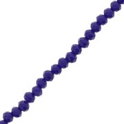Perles rondelles facettées - rondes aplaties 4x3.5 mm - Dark Cobalt Opaque x40cm|raw }}