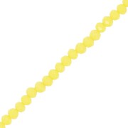 Perles rondelles facettées - rondes aplaties 4x3.5 mm - Jaune Opaque x40cm