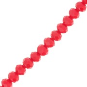 Perles rondelles facettées - rondes aplaties 4x3 mm - Red x42cm|raw }}
