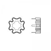 Serti griffe Clover pour cabochon PureCrystal 4785 14 mm rhodié x1