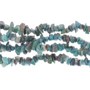 Perles chips 8 - 11 mm en pierre gemme - Chrysocolle x81cm|raw }}