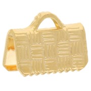 Embouts à serrer décorés 10 mm - Doré x50