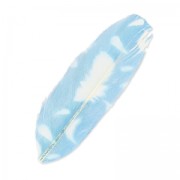 Plumes imprimées Plumes 11 cm Bleu/Blanc x5|raw }}