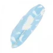 Plumes imprimées Plumes 11 cm Bleu/Blanc x5